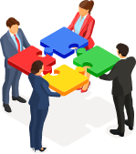 Team assembling puzzle